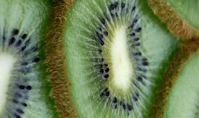 Sliced kiwi.