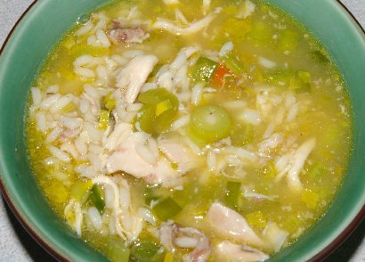 Cock-a-leeky soup.