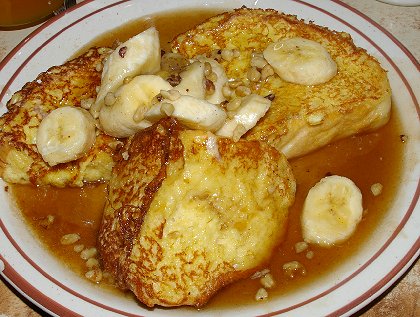 French toast with macadamia nuts.