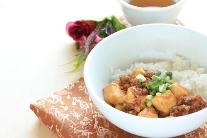 Tofu and tea.
